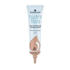 Mitrinošs krēms ar krāsu Essence Hydro Hero 20-sun beige SPF15, 30 ml cena un informācija | Grima bāzes, tonālie krēmi, pūderi | 220.lv