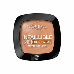 Компактная пудра для лица с эффектом загара L'Oreal Make Up Infaillible 300-light medium pale moyen 24 часов, 9 г цена и информация | Бронзеры (бронзаторы), румяна | 220.lv