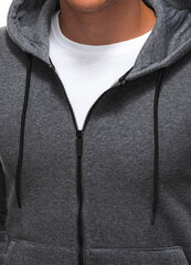 Vīriešu džemperis ar kapuci Edoti B1211 tumši pelēks cena un informācija | Vīriešu jakas | 220.lv