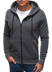 Vīriešu džemperis ar kapuci Edoti B1211 tumši pelēks cena un informācija | Vīriešu jakas | 220.lv