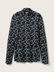 Tom Tailor женская блузка 1032835*30708, черный/синий 4065869574884 цена и информация | Женские блузки, рубашки | 220.lv