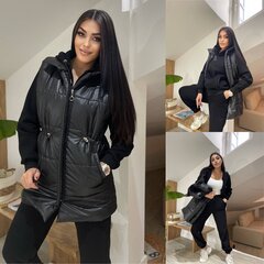 Melns sieviešu trīsdaļīgs komplekts Rotir PK4053-49846-XL цена и информация | Женские костюмы | 220.lv