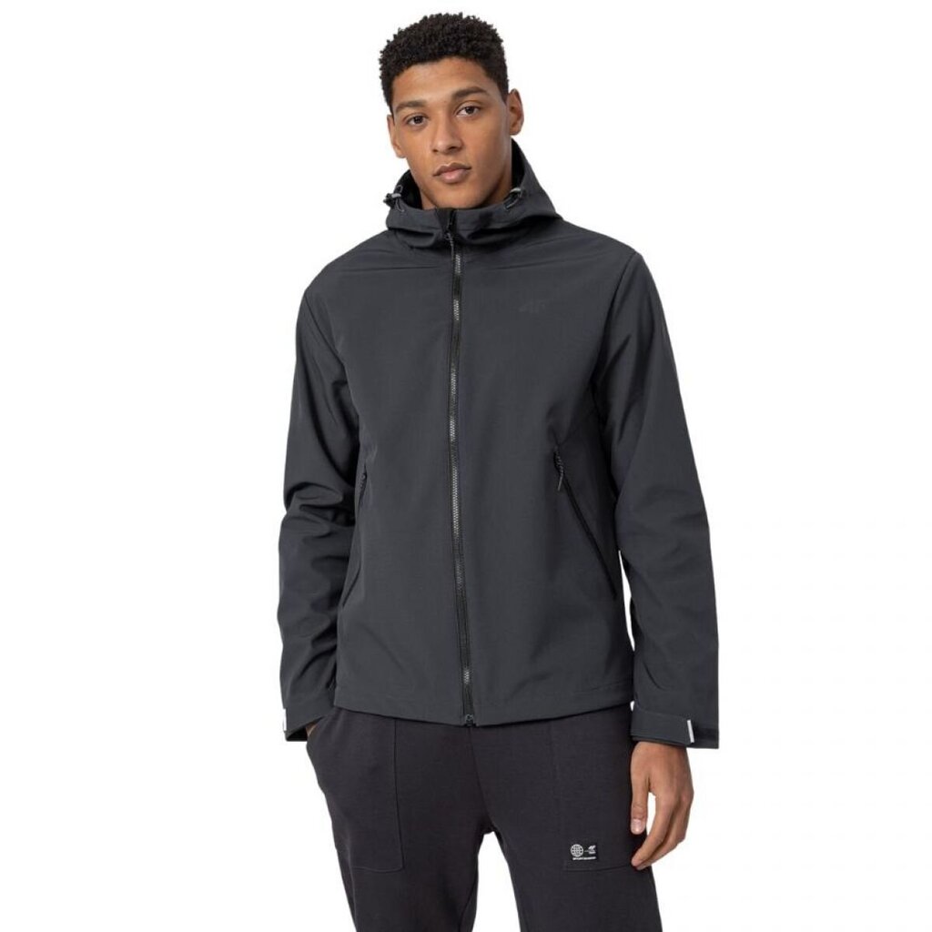 Vīriešu jaka 4F softshell M H4Z22 SFM001 22S, melna cena un informācija | Vīriešu virsjakas | 220.lv