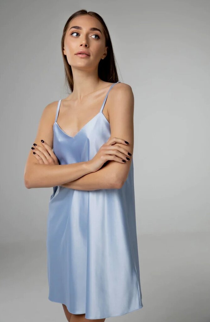 Saint Key satīna naktskleita, zila cena un informācija | Naktskrekli, pidžamas | 220.lv