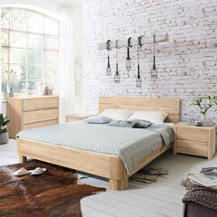Кровать Фурнитеко Корса 1400x2000 с ламелями (отбеленный дуб) цена и информация | Кровати | 220.lv