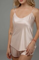 Saint Key satīna tops, klasisks, rozā цена и информация | Женские пижамы, ночнушки | 220.lv