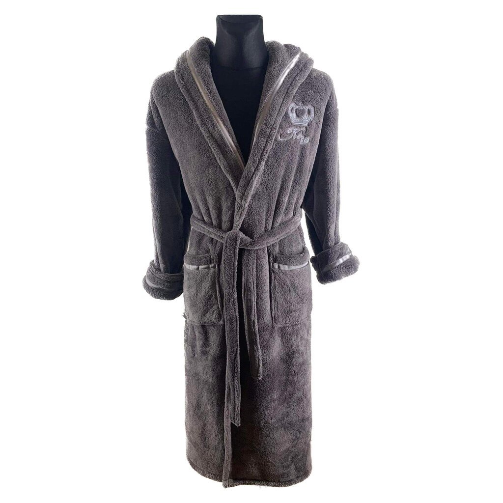 Peldmētelis ar kapuci vīriešiem KING (pelēks) cena un informācija | Vīriešu halāti, pidžamas | 220.lv