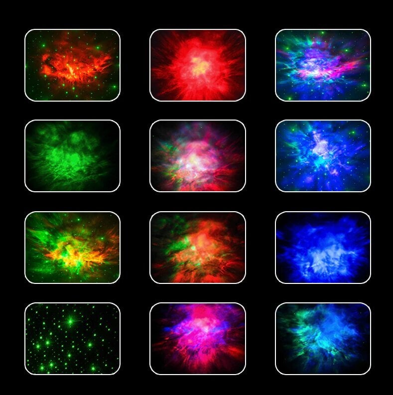 LED 3D galaktikas un zvaigžņu projektors, nakts gaisma, astronauts cena un informācija | Svētku dekorācijas | 220.lv