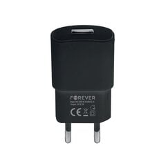 Forever TC-01 charger 1x USB 2A black + 3in1 nylon cable (microUSB + Lightning + USB-C) cena un informācija | Lādētāji un adapteri | 220.lv