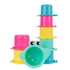 Vannas rotaļlietas Croc krūzes Playgro, 8 daļas, 018026907 cena un informācija | Rotaļlietas zīdaiņiem | 220.lv