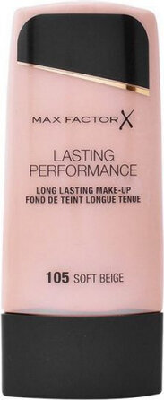 Max Factor Lasting Performance Make-Up - Ilgnoturīgs tonālais krēms 35 ml, 105 Soft Beige цена и информация | Grima bāzes, tonālie krēmi, pūderi | 220.lv