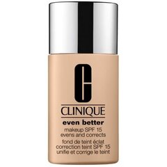 Clinique Even Better Makeup SPF 15 - brightening makeup 30 мл  01 Alabaster #dbc4b2 цена и информация | Пудры, базы под макияж | 220.lv