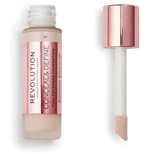 Šķidrais grima pamats Revolution Make Up Conceal & Define F1, 23 ml cena un informācija | Grima bāzes, tonālie krēmi, pūderi | 220.lv