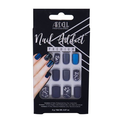 Ardell Nail Addict Premium Set (Matte Blue) - Mākslīgo nagu komplekts ar aksesuāriem, 24.0ks Matte Blue cena un informācija | Nagu kopšanas piederumi | 220.lv