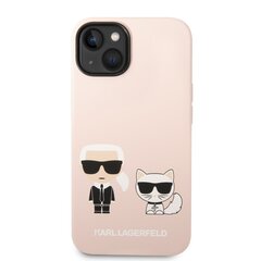 Karl Lagerfeld MagSafe Compatible Case Liquid Silicone Karl and Choupette for iPhone 14 Pink цена и информация | Чехлы для телефонов | 220.lv