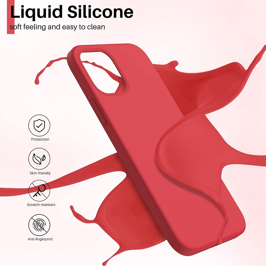 Maciņš Liquid Silicone 1.5mm Xiaomi Redmi A1 sarkans cena un informācija | Telefonu vāciņi, maciņi | 220.lv