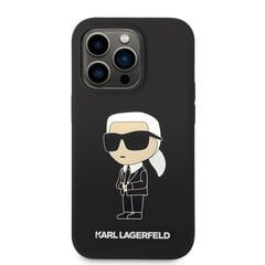 Karl Lagerfeld Liquid Silicone Ikonik NFT Case for iPhone 14 Pro Max Black cena un informācija | Telefonu vāciņi, maciņi | 220.lv