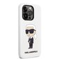 Karl Lagerfeld Liquid Silicone Ikonik NFT Case for iPhone 14 Pro Max White cena un informācija | Telefonu vāciņi, maciņi | 220.lv