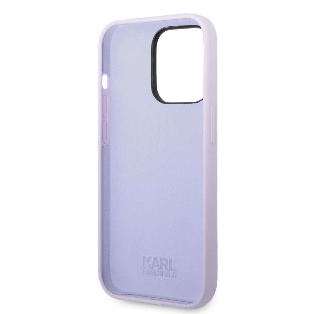 Karl Lagerfeld Liquid Silicone Ikonik NFT Case for iPhone 14 Pro Max Purple cena un informācija | Telefonu vāciņi, maciņi | 220.lv