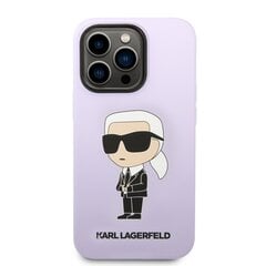 Karl Lagerfeld Liquid Silicone Ikonik NFT Case for iPhone 14 Pro Max Purple цена и информация | Чехлы для телефонов | 220.lv