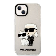 Karl Lagerfeld IML Glitter Karl and Choupette NFT Case for iPhone 13 Transparent cena un informācija | Telefonu vāciņi, maciņi | 220.lv