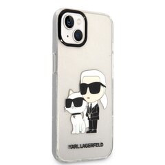 Karl Lagerfeld IML Glitter Karl and Choupette NFT Case for iPhone 13 Transparent цена и информация | Чехлы для телефонов | 220.lv