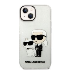 Karl Lagerfeld IML Glitter Karl and Choupette NFT Case for iPhone 14 Transparent cena un informācija | Telefonu vāciņi, maciņi | 220.lv