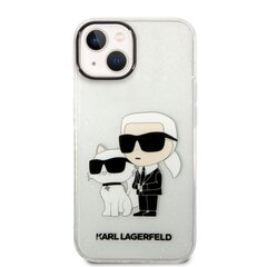 Karl Lagerfeld IML Glitter Karl and Choupette NFT Case for iPhone 14 Plus Transparent cena un informācija | Telefonu vāciņi, maciņi | 220.lv