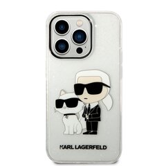 Karl Lagerfeld IML Glitter Karl and Choupette NFT Case for iPhone 14 Pro Transparent cena un informācija | Telefonu vāciņi, maciņi | 220.lv