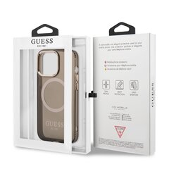 Guess Translucent MagSafe Compatible Case for iPhone 13 Pro Max Black cena un informācija | Telefonu vāciņi, maciņi | 220.lv