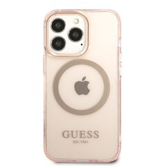 Guess Translucent MagSafe Compatible Case for iPhone 13 Pro Pink cena un informācija | Telefonu vāciņi, maciņi | 220.lv