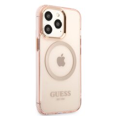 Guess Translucent MagSafe Compatible Case for iPhone 13 Pro Pink cena un informācija | Telefonu vāciņi, maciņi | 220.lv