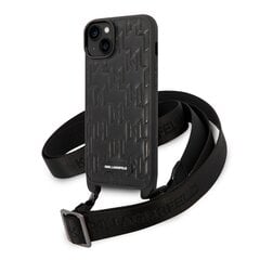 Karl Lagerfeld Monogram Crossbody Case for iPhone 14 Plus Black цена и информация | Чехлы для телефонов | 220.lv