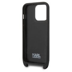 Karl Lagerfeld Monogram Crossbody Case for iPhone 14 Pro Black cena un informācija | Telefonu vāciņi, maciņi | 220.lv