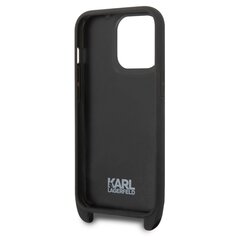 Karl Lagerfeld Monogram Crossbody Case for iPhone 14 Pro Max Black cena un informācija | Telefonu vāciņi, maciņi | 220.lv