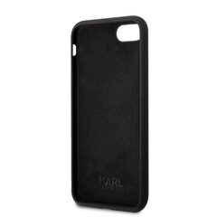 Karl Lagerfeld Liquid Silicone Ikonik NFT Case for iPhone 7|8|SE2020|SE2022 Black cena un informācija | Telefonu vāciņi, maciņi | 220.lv