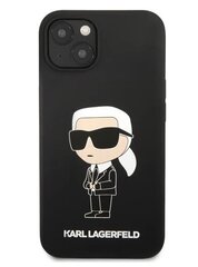 Karl Lagerfeld Liquid Silicone Ikonik NFT Case for iPhone 13 Black cena un informācija | Telefonu vāciņi, maciņi | 220.lv