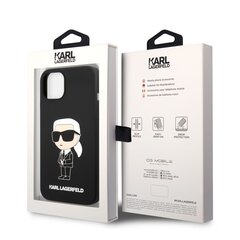 Karl Lagerfeld Liquid Silicone Ikonik NFT Case for iPhone 13 Black cena un informācija | Telefonu vāciņi, maciņi | 220.lv