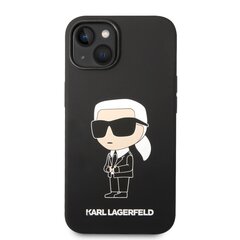 Karl Lagerfeld Liquid Silicone Ikonik NFT Case for iPhone 14 Plus Black цена и информация | Чехлы для телефонов | 220.lv