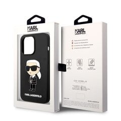 Karl Lagerfeld Liquid Silicone Ikonik NFT Case for iPhone 14 Pro Black цена и информация | Чехлы для телефонов | 220.lv