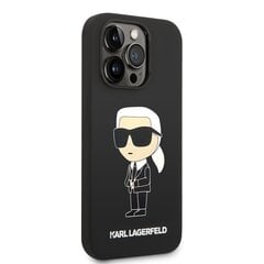 Karl Lagerfeld Liquid Silicone Ikonik NFT Case for iPhone 14 Pro Black цена и информация | Чехлы для телефонов | 220.lv