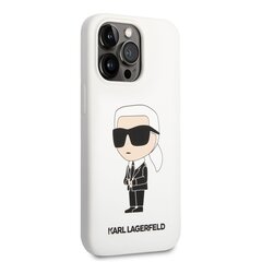 Karl Lagerfeld Liquid Silicone Ikonik NFT Case for iPhone 13 Pro White cena un informācija | Telefonu vāciņi, maciņi | 220.lv