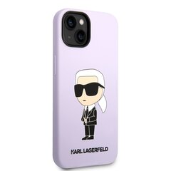 Karl Lagerfeld Liquid Silicone Ikonik NFT Case for iPhone 14 Purple cena un informācija | Telefonu vāciņi, maciņi | 220.lv