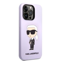 Karl Lagerfeld Liquid Silicone Ikonik NFT Case for iPhone 14 Pro Purple цена и информация | Чехлы для телефонов | 220.lv