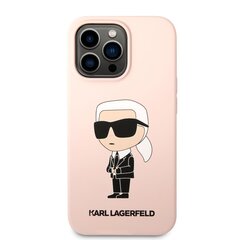 Karl Lagerfeld Liquid Silicone Ikonik NFT Case for iPhone 13 Pro Pink cena un informācija | Telefonu vāciņi, maciņi | 220.lv