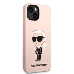 Karl Lagerfeld Liquid Silicone Ikonik NFT Case for iPhone 13 Pro Max Pink cena un informācija | Telefonu vāciņi, maciņi | 220.lv