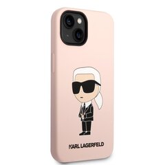 Karl Lagerfeld Liquid Silicone Ikonik NFT Case for iPhone 14 Plus Pink цена и информация | Чехлы для телефонов | 220.lv