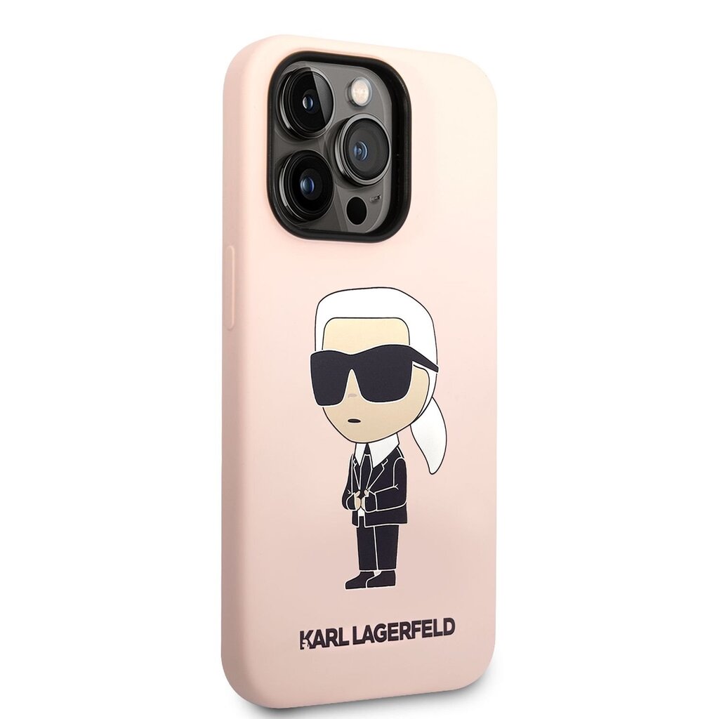 Karl Lagerfeld Liquid Silicone Ikonik NFT Case for iPhone 14 Pro Pink цена и информация | Telefonu vāciņi, maciņi | 220.lv