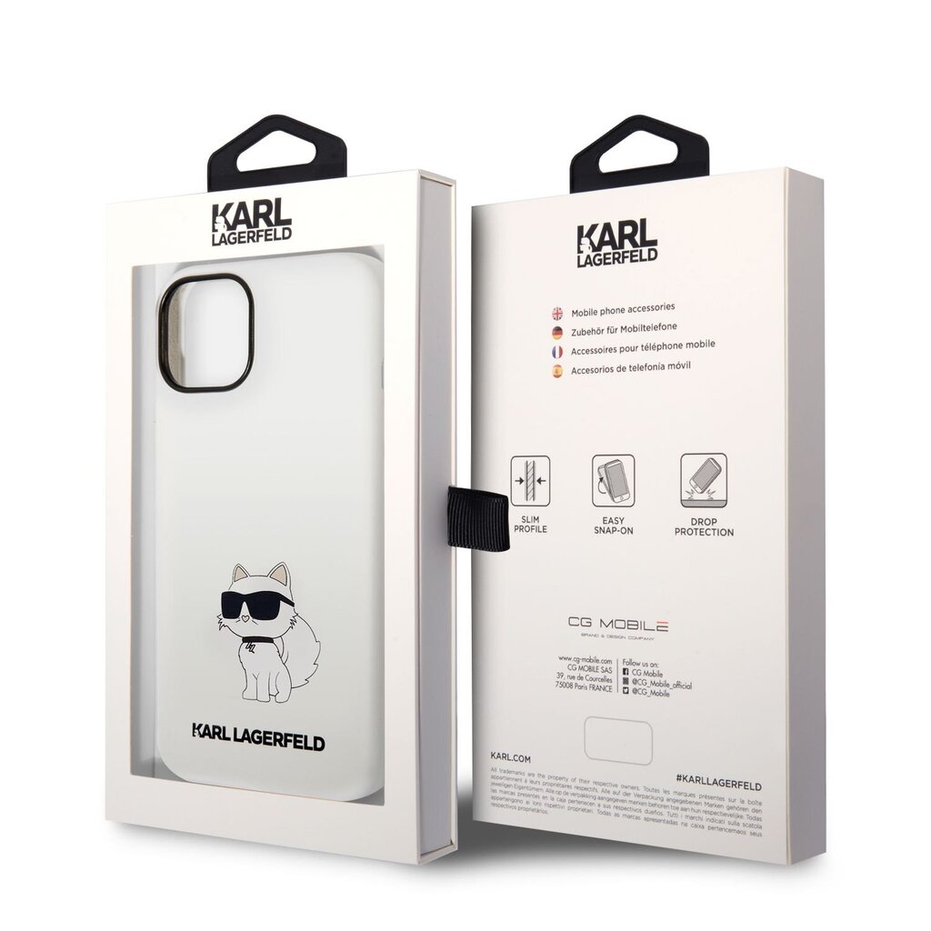 Karl Lagerfeld Liquid Silicone Choupette NFT Case for iPhone 14 Plus White цена и информация | Telefonu vāciņi, maciņi | 220.lv