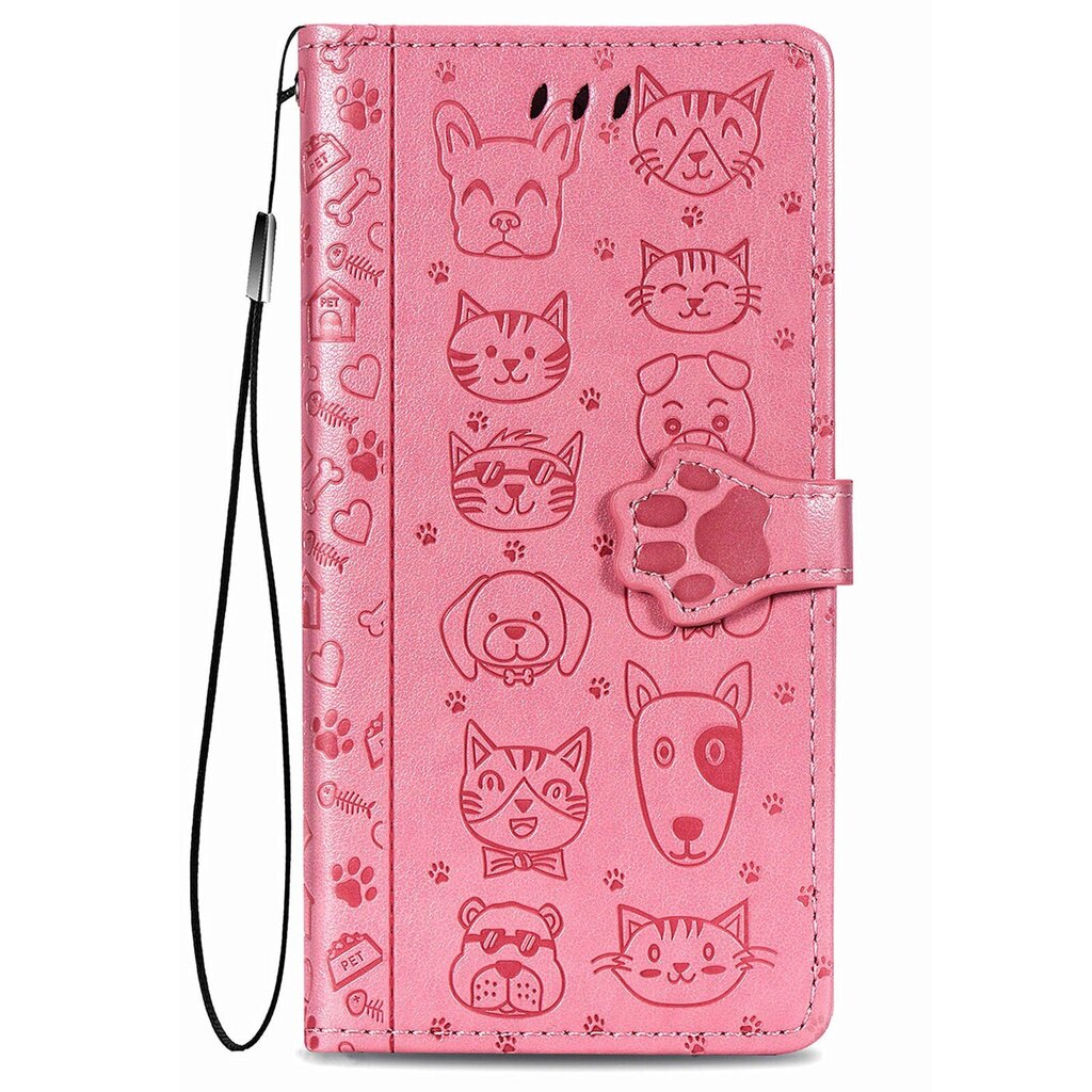 Maciņš Cat-Dog Samsung A546 A54 5G rozā cena un informācija | Telefonu vāciņi, maciņi | 220.lv